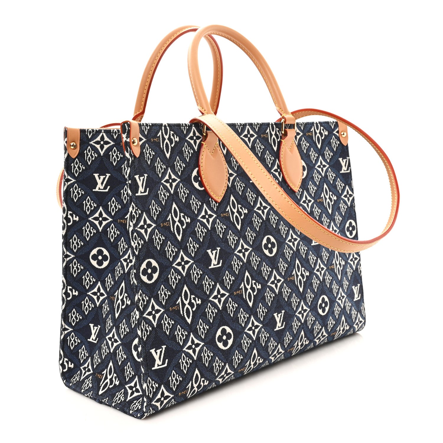 Louis Vuitton Jacquard Since 1854 Onthego MM Blue 3 of 9