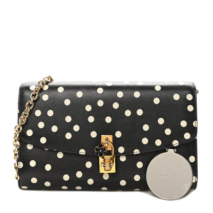 Dolce & Gabbana Dauphine Polka Dot Print Shoulder Bag Black 1 of 9