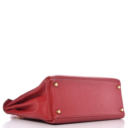Hermes Taurillon Clemence Retourne Kelly 32 Rouge 5 of 41