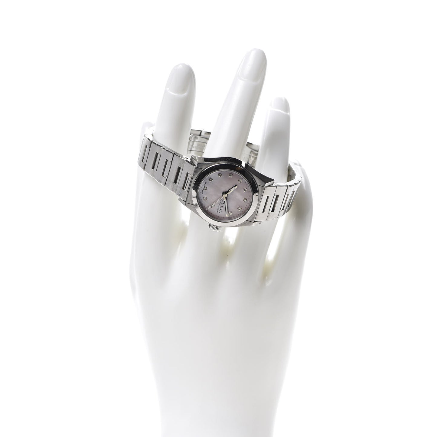 Stainless Steel Diamond Pink Mother of Pearl 28mm Pantheon Quartz Watch