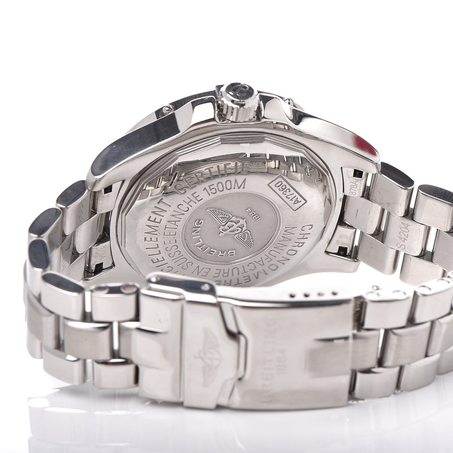 Stainless Steel 40mm Chronometre Super Ocean Automatic Watch Black A17360