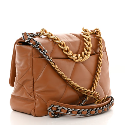 Chanel Lambskin Quilted Large Chanel 19 Flap Brown 3 of 10