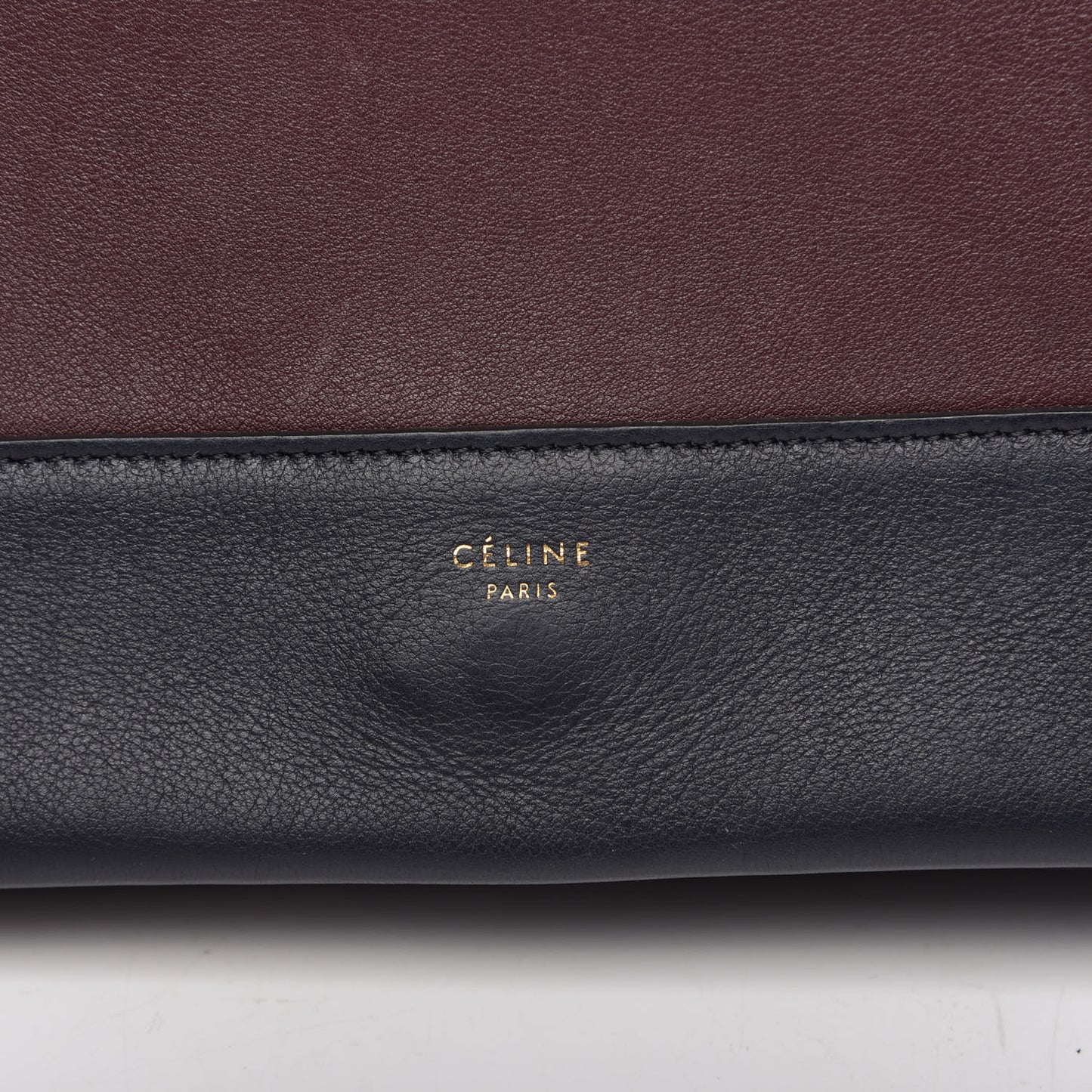 Shiny Smooth Calfskin Medium Frame Shoulder Bag Steel Blue Plum