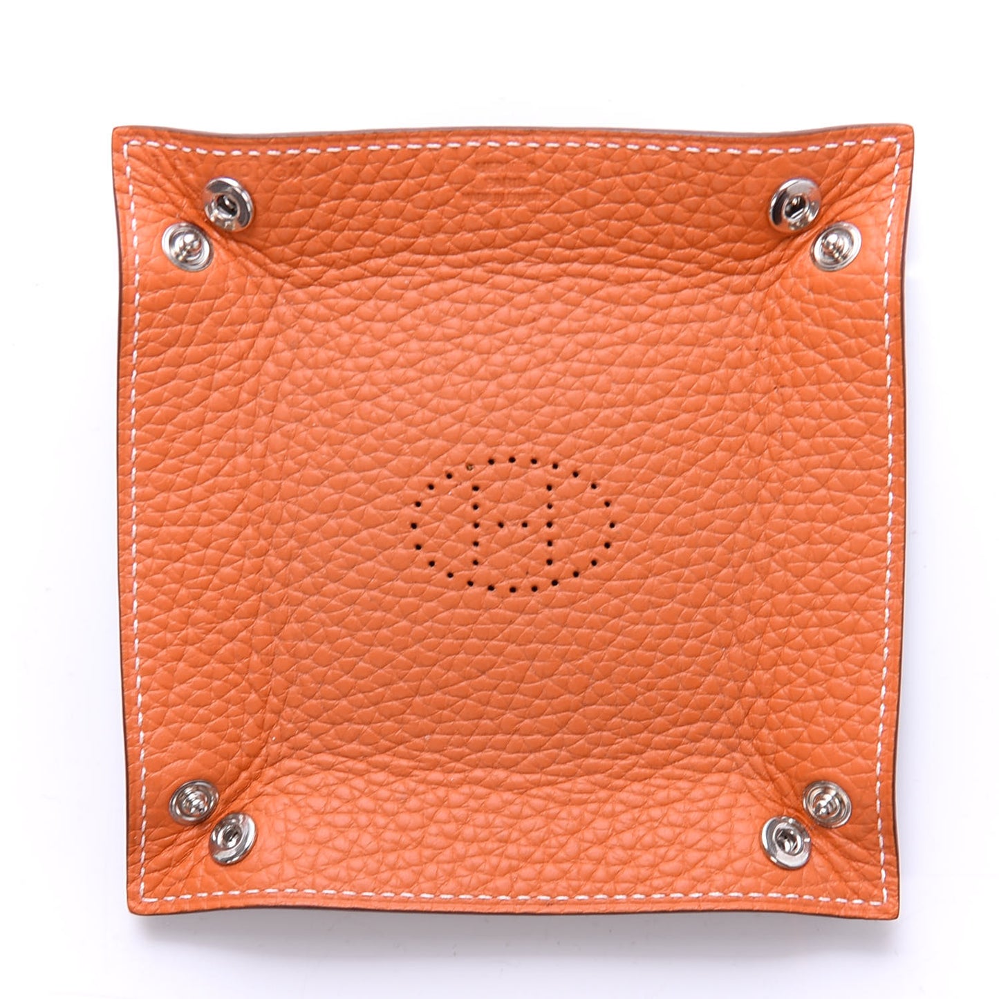 Taurillon Clemence Mises et Relances Change Tray Orange Etoupe