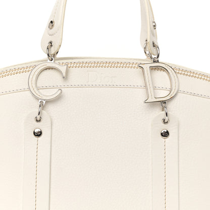 Christian Dior Grained Calfskin Small Dome Bag White 8 of 13