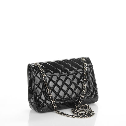 Chanel Patent Quilted Jumbo Double Flap Black 3 of 7