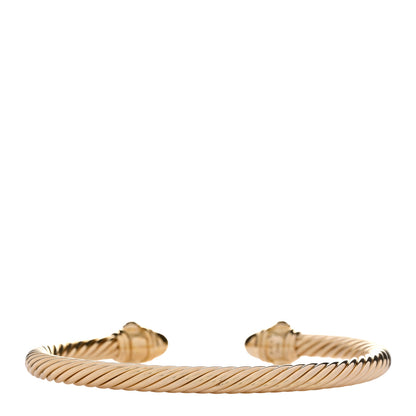 David Yurman 18K Yellow Gold Diamond 5mm Pave Renaissance Bracelet 2 of 3