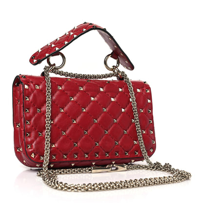 Valentino Garavani Nappa Small Rockstud Spike Shoulder Bag Rosso Valentino 3 of 9