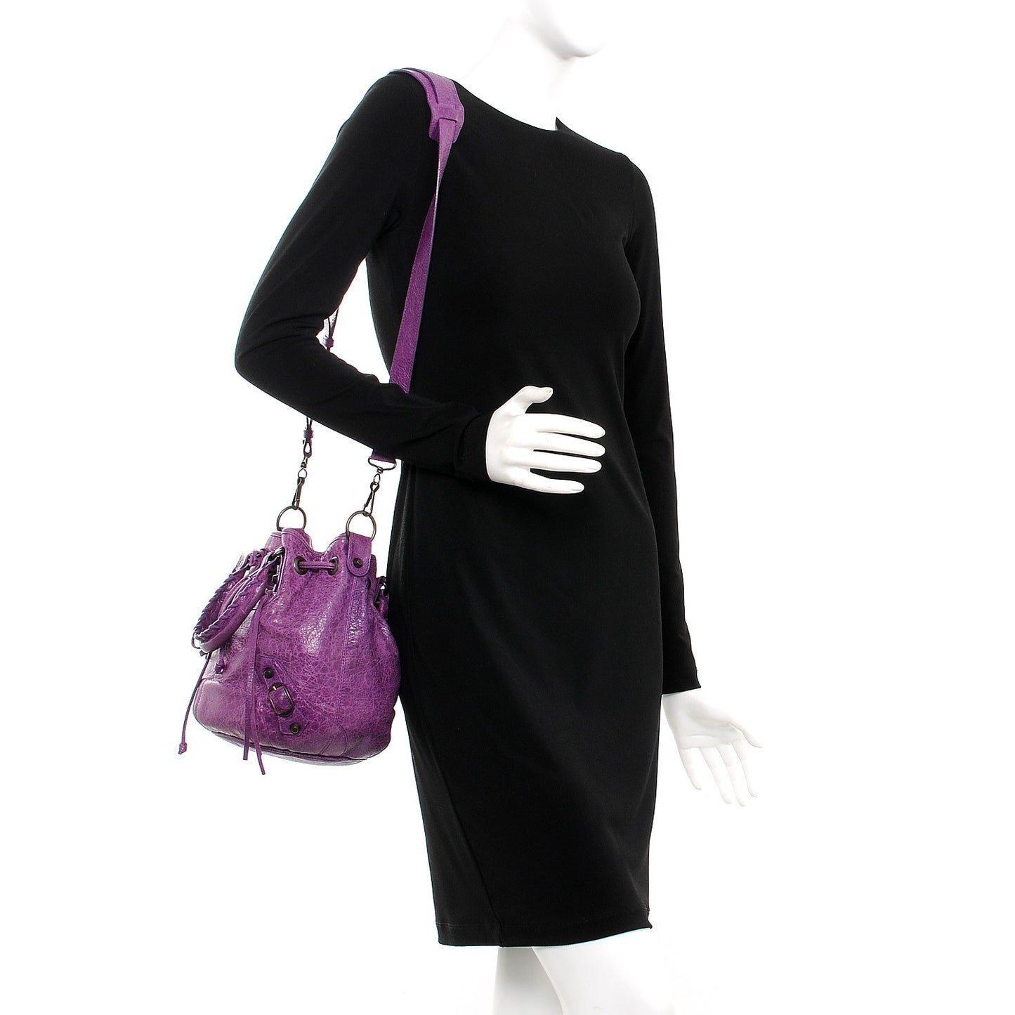 Agneau Classic Hardware Mini Pompon Ultraviolet