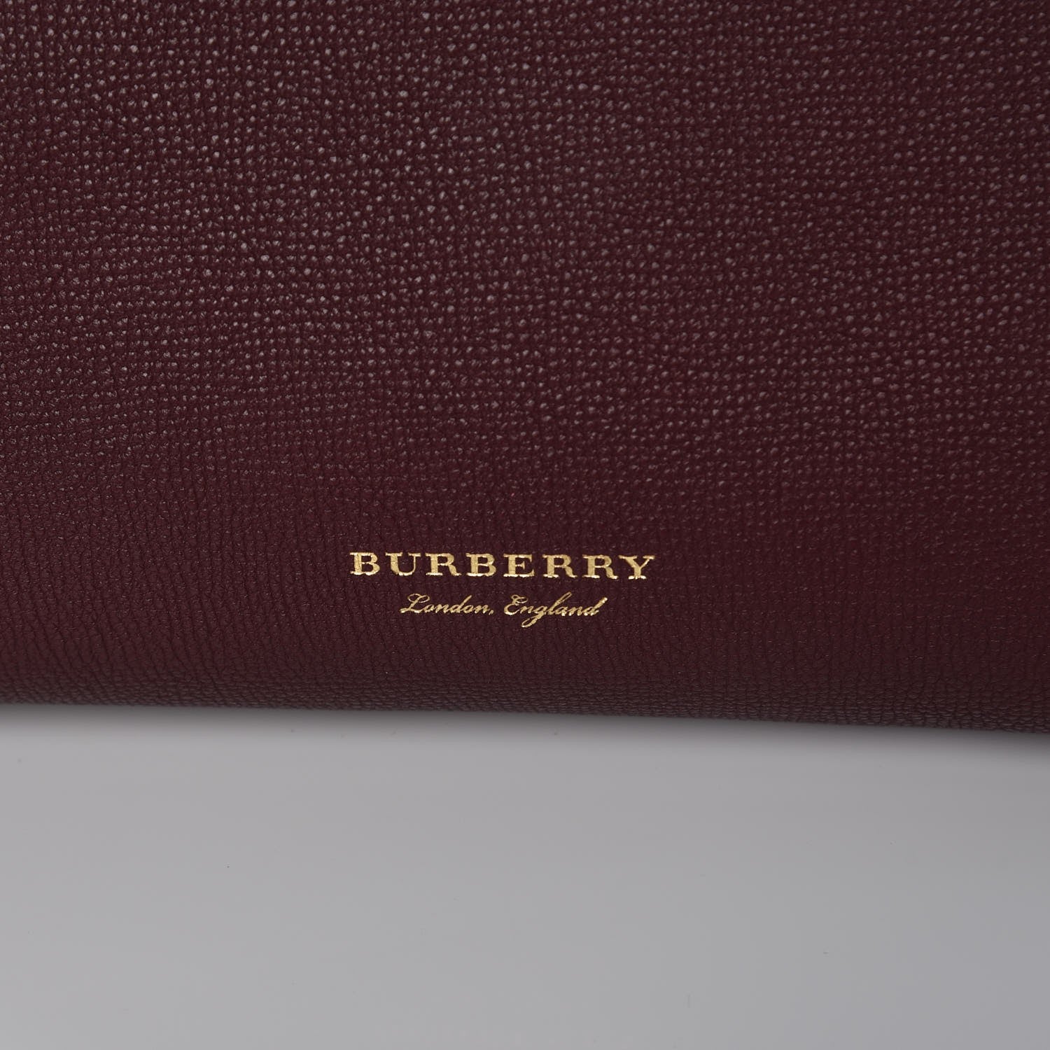 Burberry Derby Calfskin House Check Medium Camberley Burgundy 7 of 11