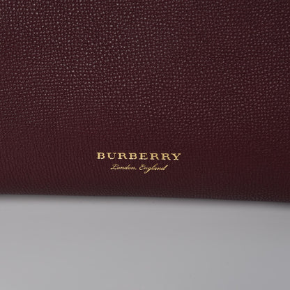 Burberry Derby Calfskin House Check Medium Camberley Burgundy 7 of 11