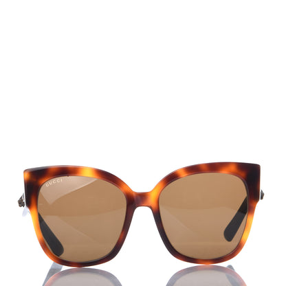 Gucci Acetate Square Frame Web Sunglasses GG0059S Tortoise 2 of 8