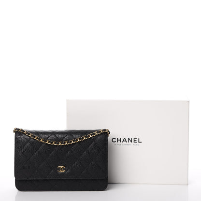 Chanel Caviar Quilted Wallet On Chain WOC Black 10 of 14