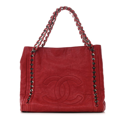 Chanel Caviar Modern Chain Tote Red 1 of 10