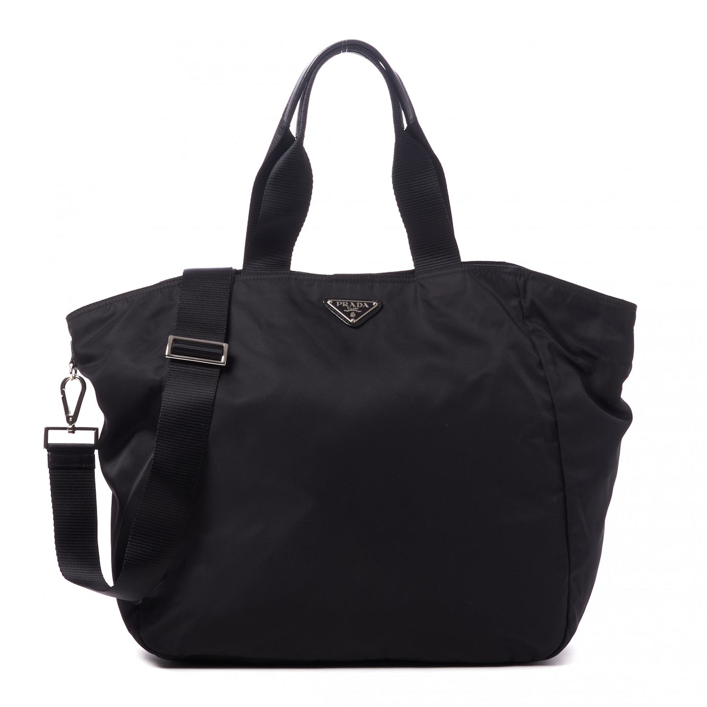 Tessuto Nylon Shopping Tote Black