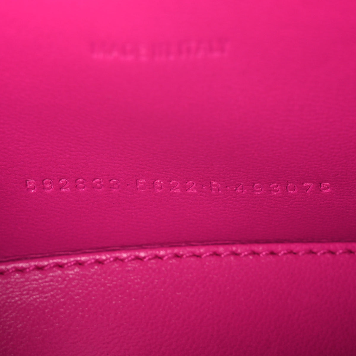 Balenciaga Shiny Calfskin Crocodile Embossed Hourglass Top Handle Bag XS Lipstick Pink 8 of 11