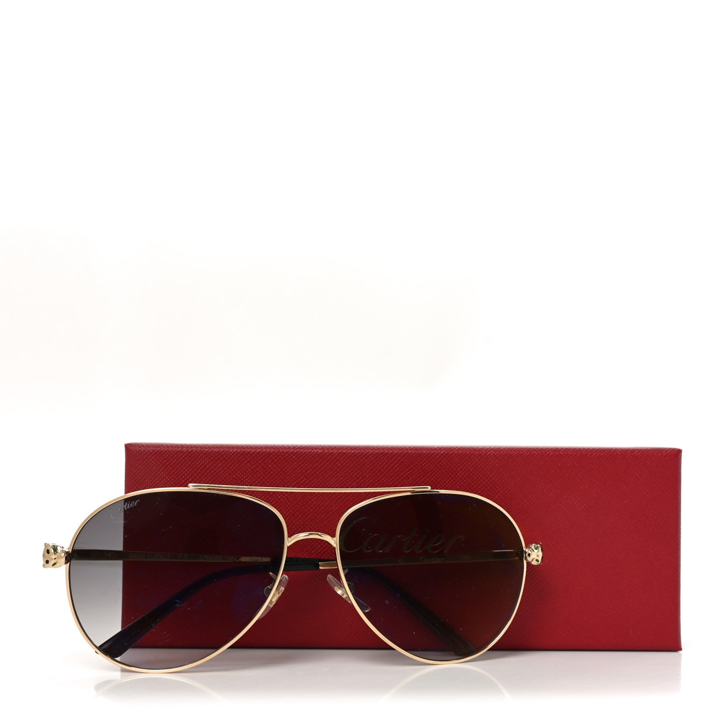 Panthere De Cartier Aviator Sunglasses CT0233S Gold