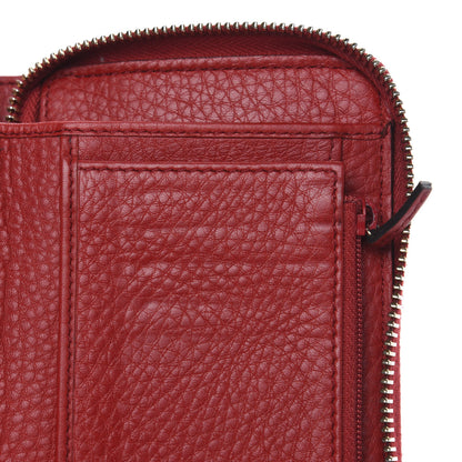 Gucci Pebbled Calfskin Medium Soho Zip Around Wallet Red 13 of 14
