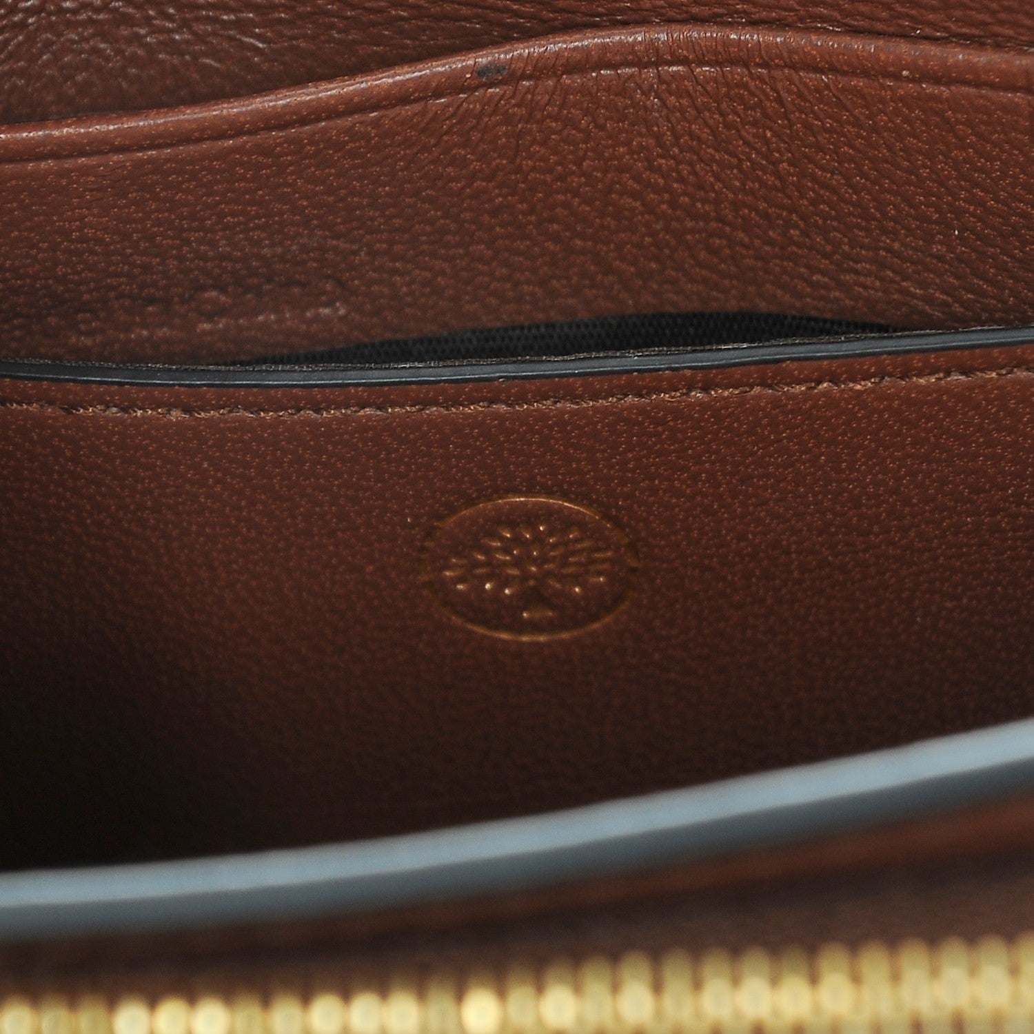 Mulberry Natural Grain Leather Small Continental French Purse Wallet Oak 7 of 10