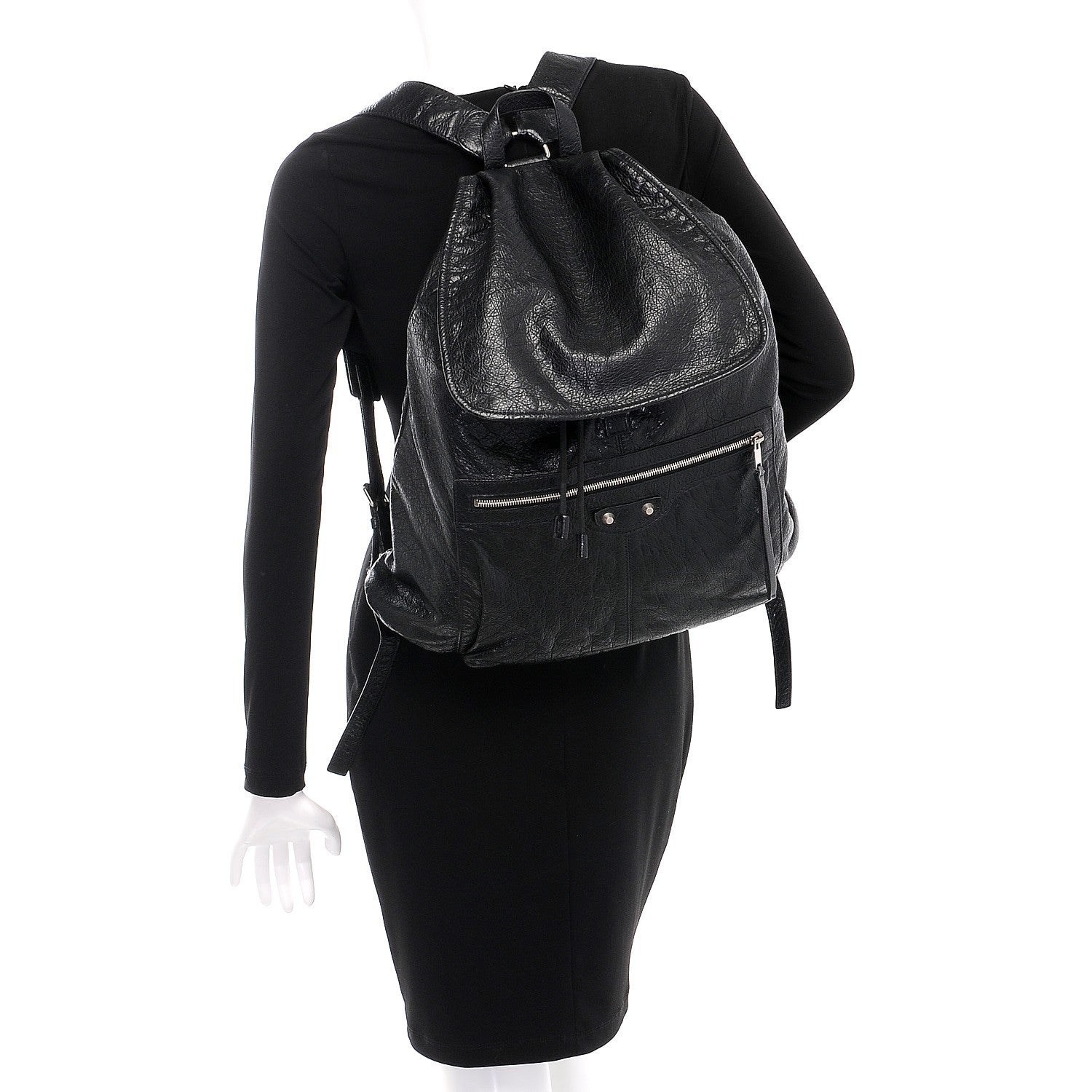 Balenciaga Agneau Classic Hardware S Traveler Backpack Black 2 of 7