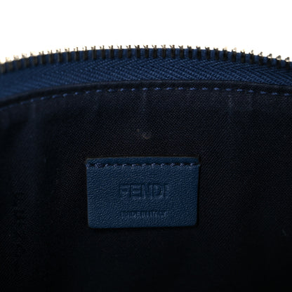 Fendi Vitello Dolce Fox Fur Monster Eyes Mini 2Jours Pouch Navy 6 of 12