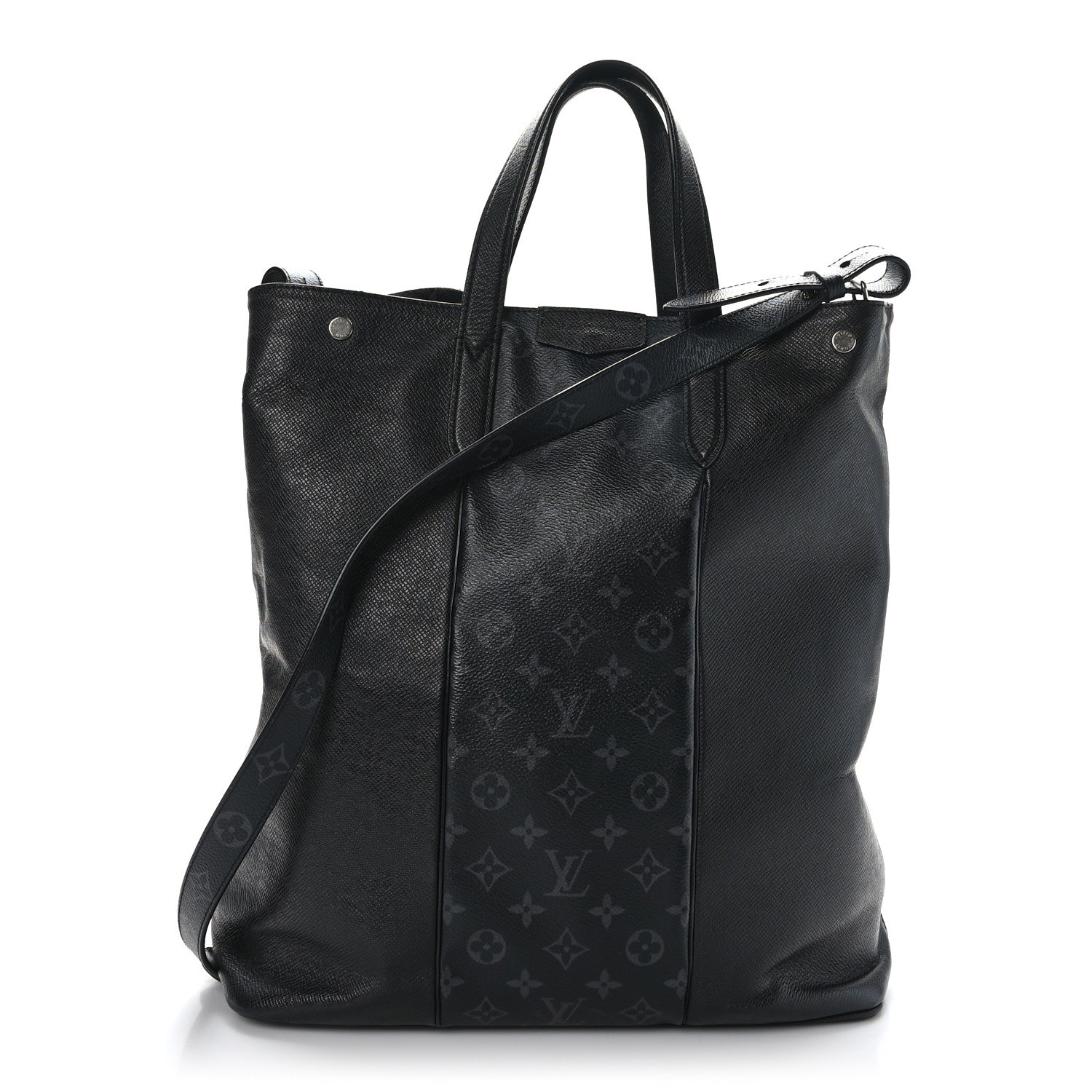 Louis Vuitton Taiga Monogram Eclipse Outdoor Tote Black 1 of 8