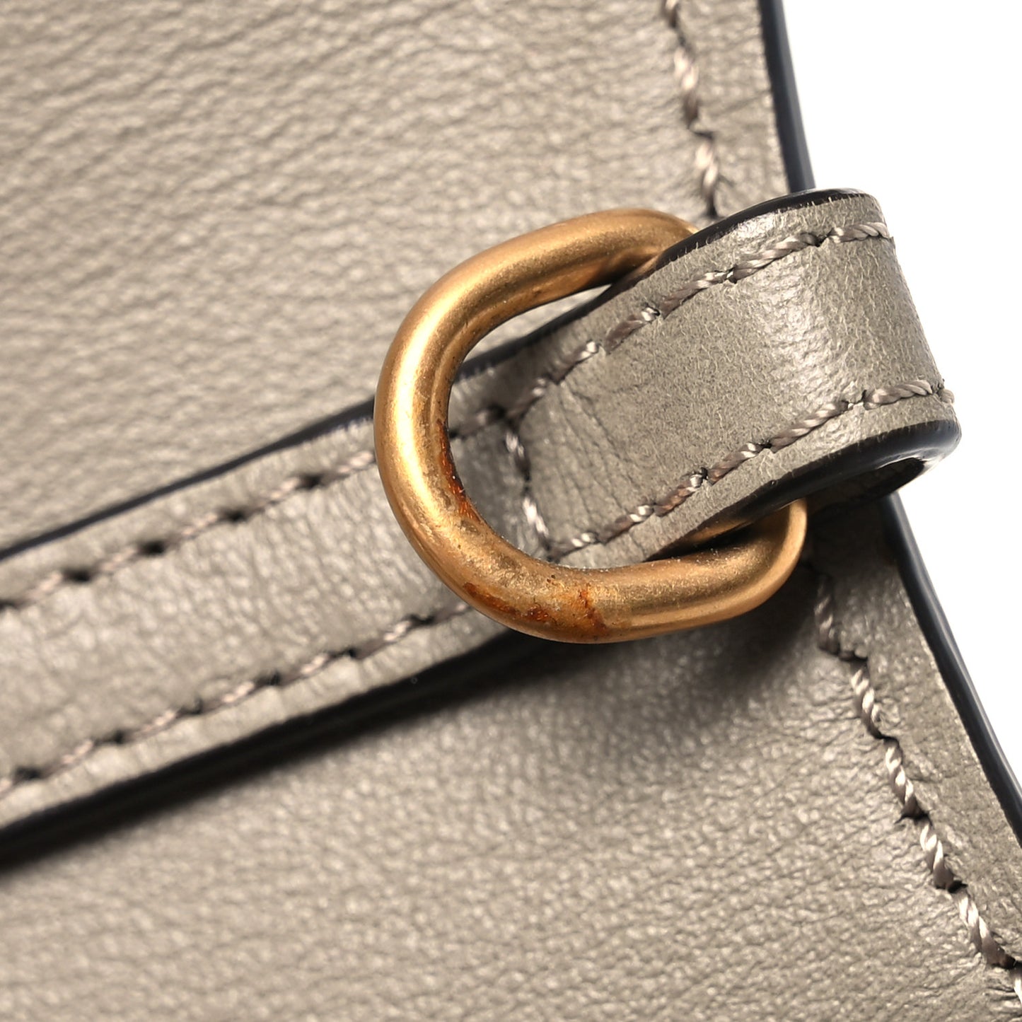 Calfskin Small Nile Bracelet Minaudiere Bag Motty Grey
