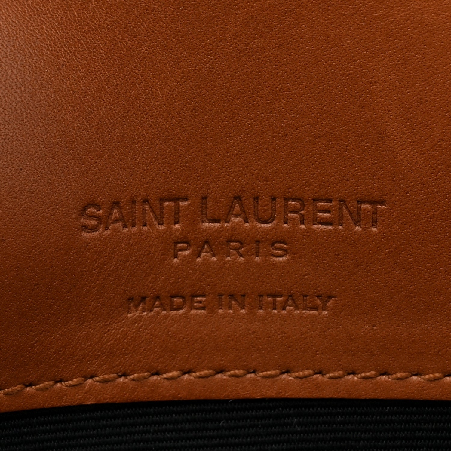 Saint Laurent Shearling Monogram Phone Holder Crossbody Brown 6 of 10