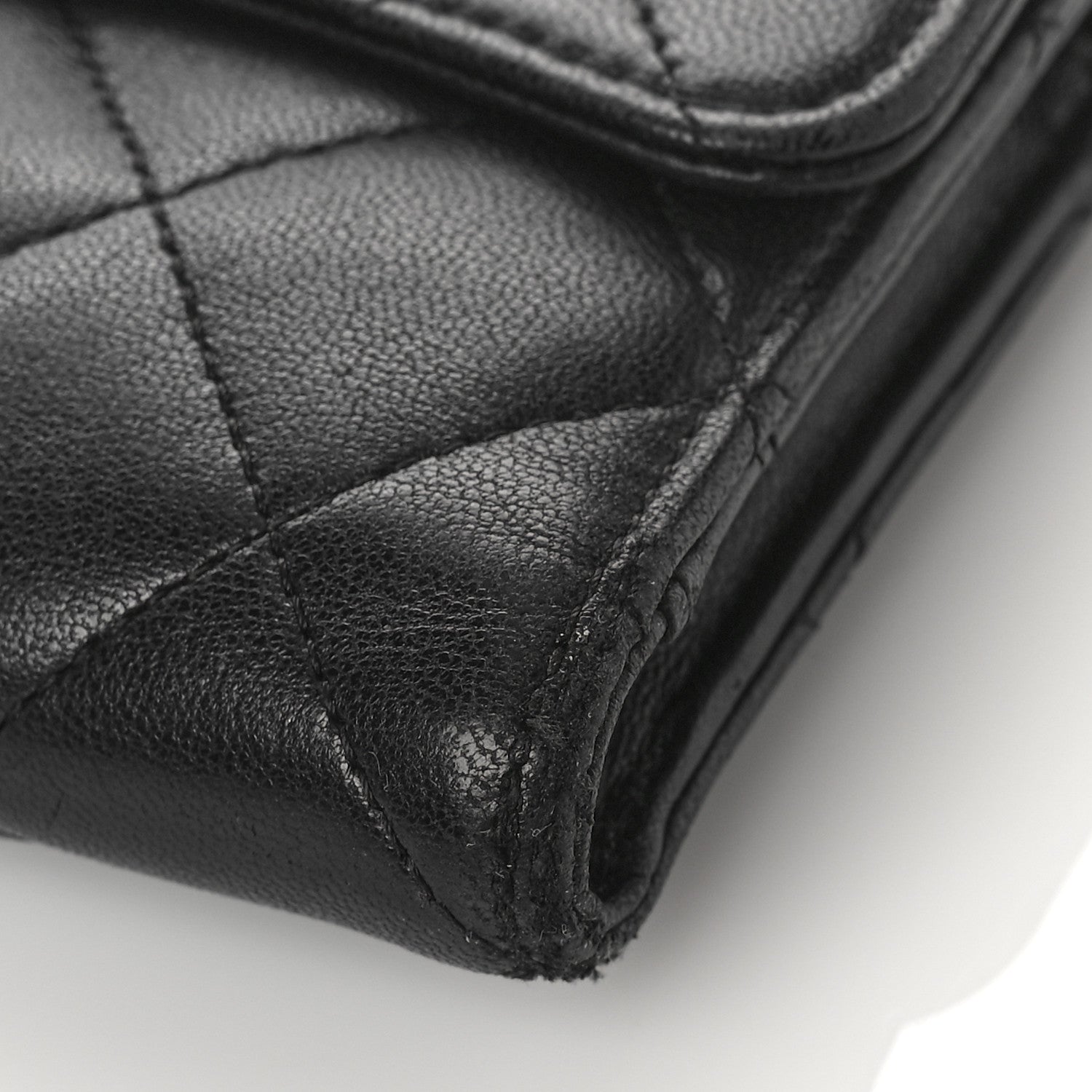 Chanel Lambskin Quilted Large Flap Wallet Black 10 of 13