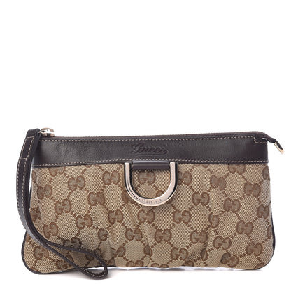 Gucci Monogram D Ring Wristlet Dark Brown 1 of 9