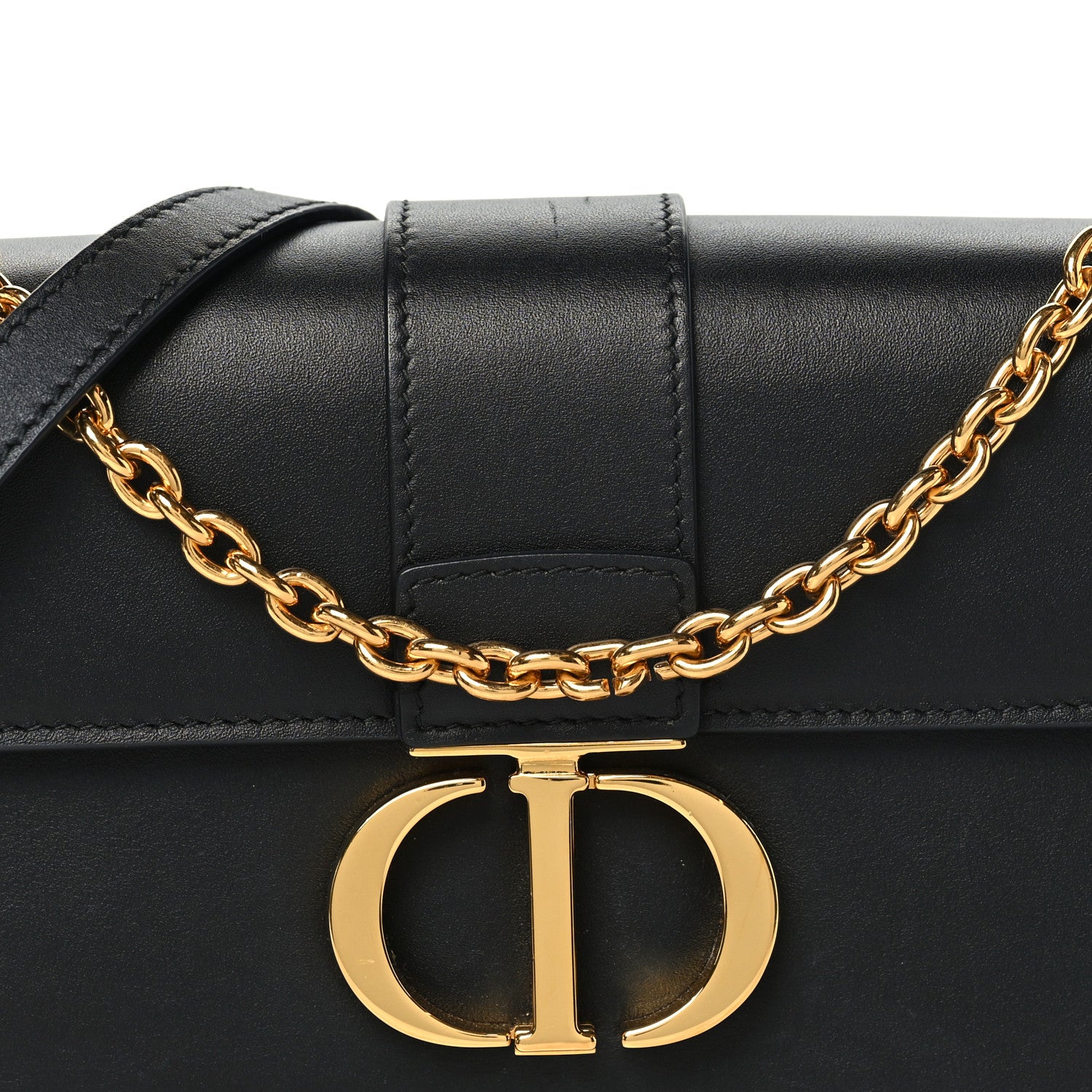 Christian Dior Calfskin 30 Montaigne East West Chain Flap Bag Black 7 of 10