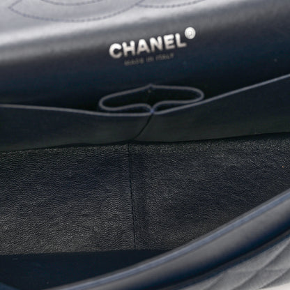 Chanel Caviar Quilted Jumbo Double Flap Navy Blue 5 of 9