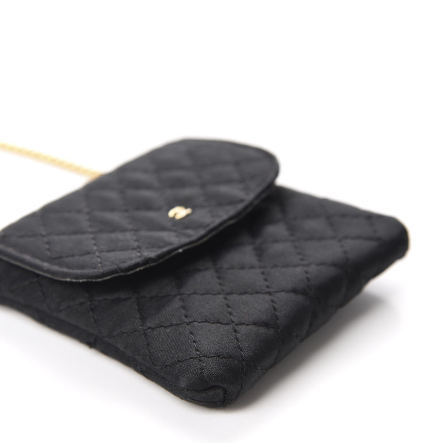 Grosgrain Quilted Micro Flap Bag Black