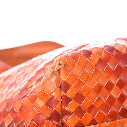 Bottega Veneta Patent Nappa Intrecciato Tote Orange 12 of 13