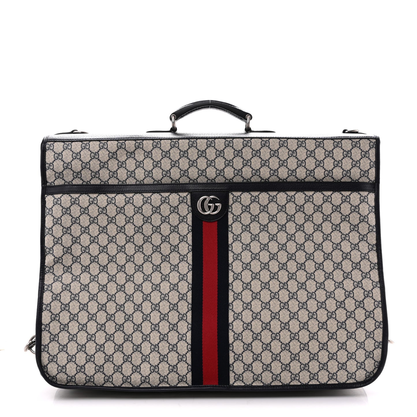 GG Supreme Monogram Web Savoy Garment Bag Beige Blue