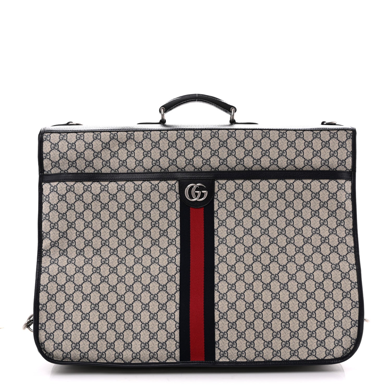 Gucci GG Supreme Monogram Web Savoy Garment Bag Beige Blue 1 of 14