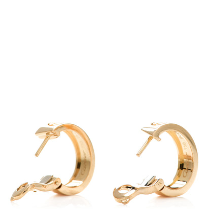 Cartier 18K Yellow Gold 5.5mm LOVE French Clip Hoop Earrings 3 of 6