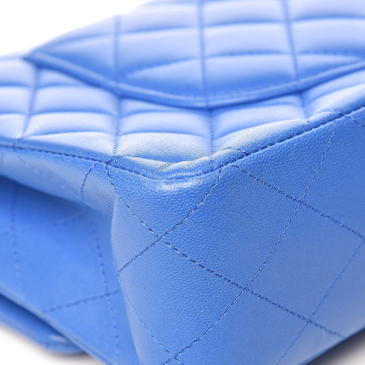 Chanel Lambskin Quilted Medium Double Flap Blue 12 of 16
