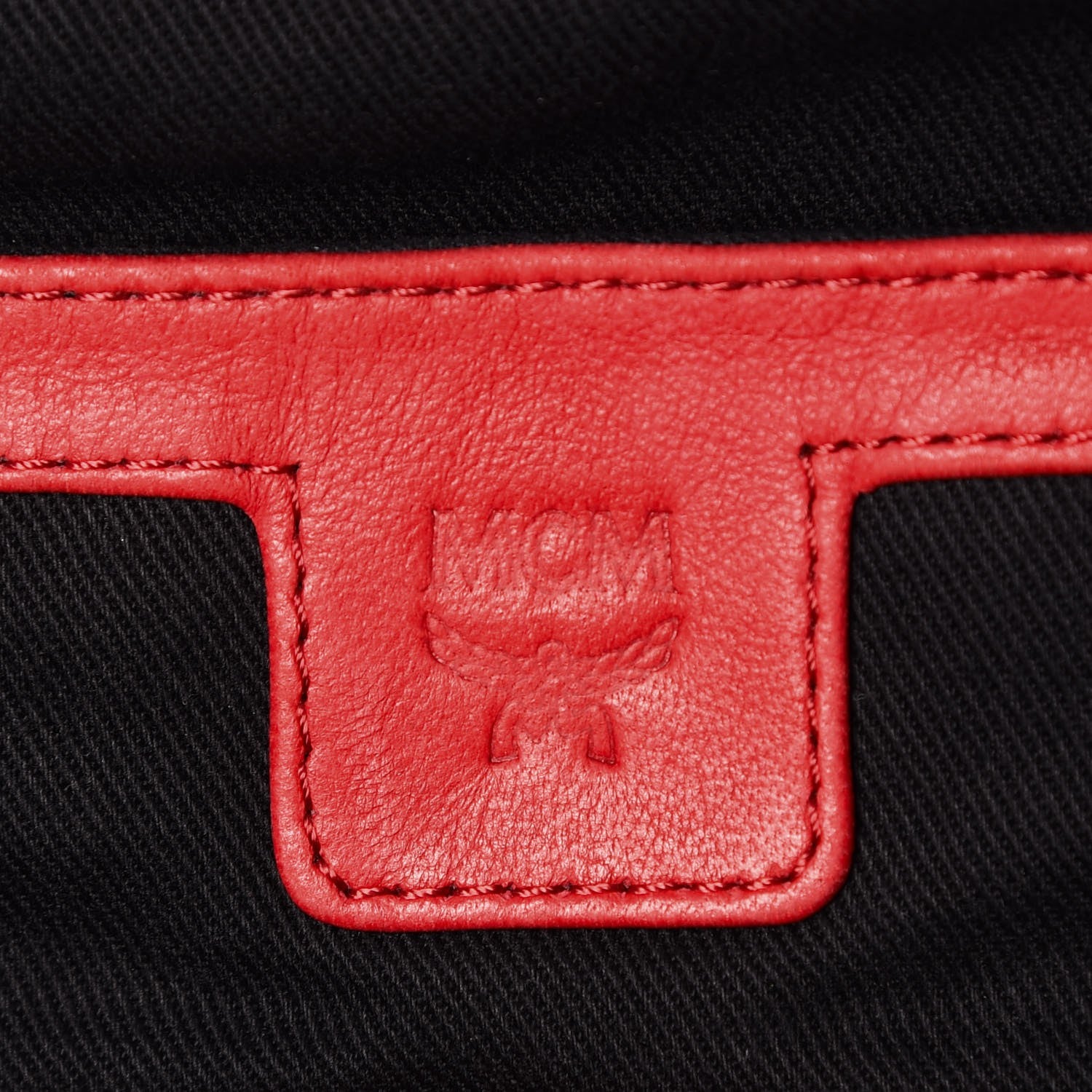 MCM Lambskin Tumbler Backpack Red 6 of 16