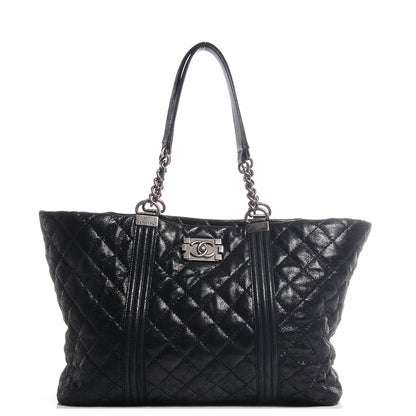 Chanel Goatskin Large Gentle Boy Shopping Tote Black 1 of 7