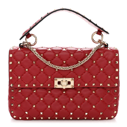 Valentino Garavani Nappa Medium Rockstud Spike Shoulder Bag Rosso Valentino 1 of 11