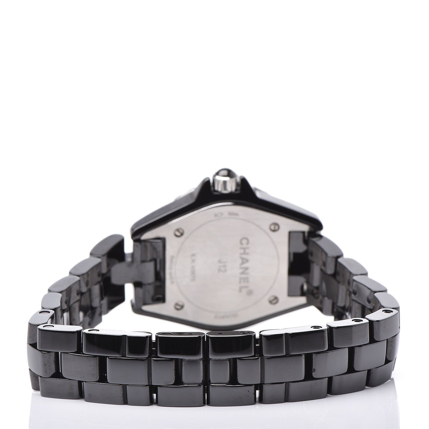 Stainless Steel Ceramic Diamond Bezel 29mm J12 Quartz Watch Black