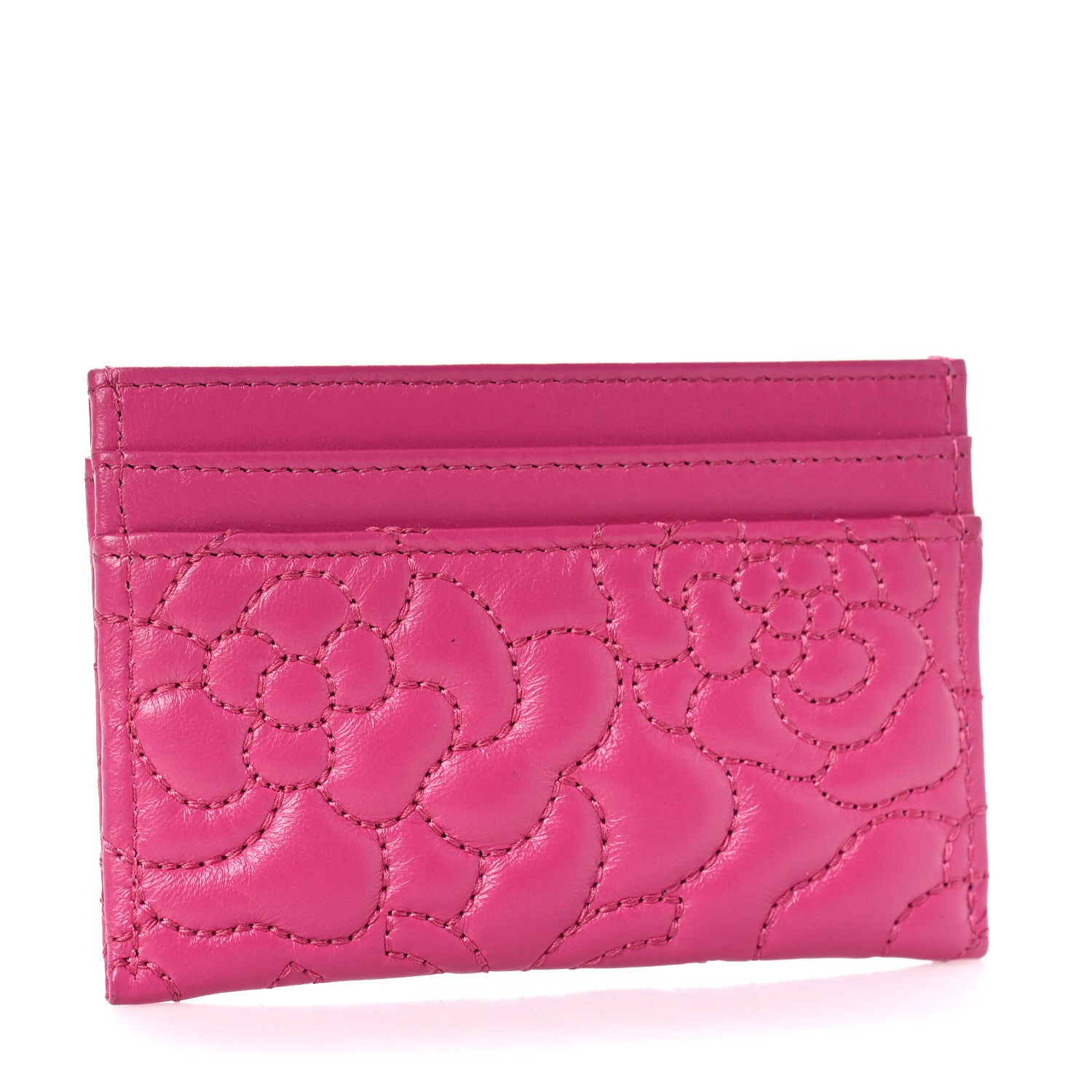 Chanel Caviar Quilted Card Holder Pink 3 of 10