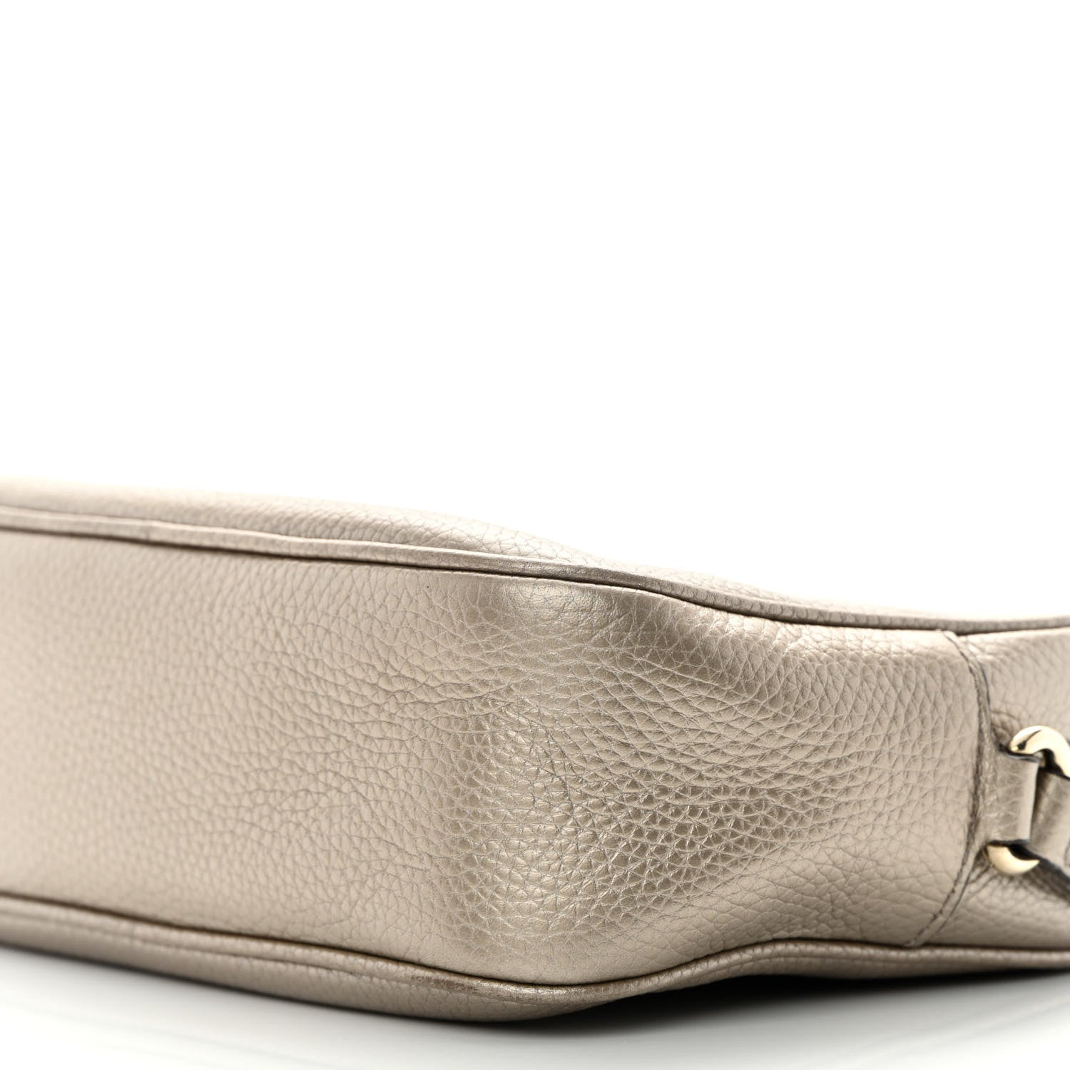 Gucci Metallic Pebbled Calfskin Small Soho Disco Bag Golden Beige 10 of 10