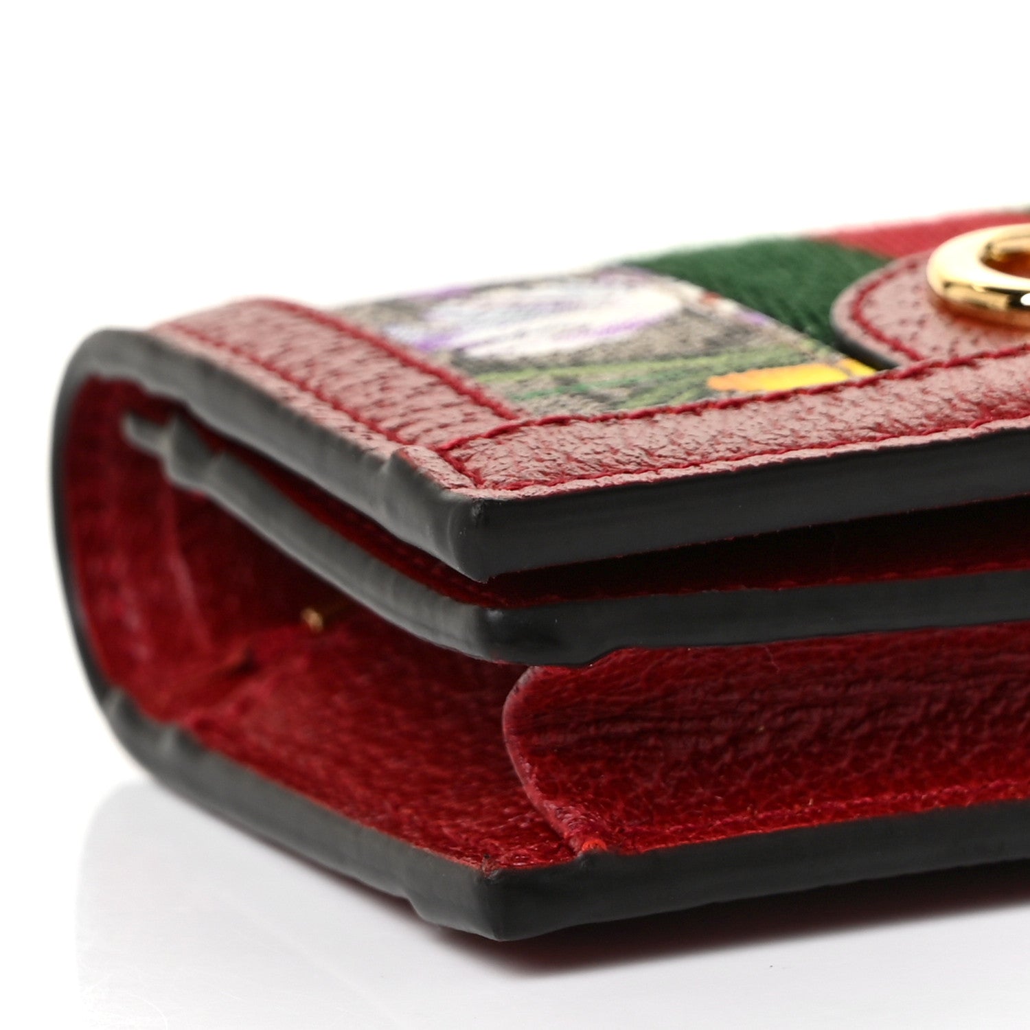 Gucci GG Supreme Monogram Flora Web Ophidia Card Case Red 7 of 9