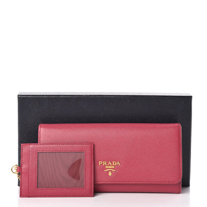 Prada Saffiano Metal Wallet Ibisco 11 of 11