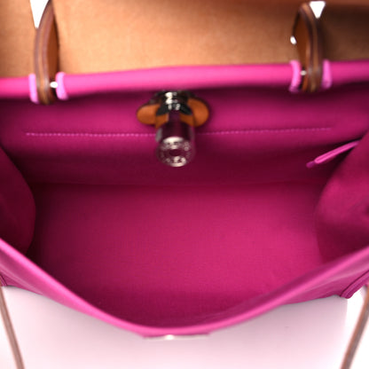 Hermes Vache Hunter Toile Herbag Zip 31 PM Magnolia Fauve 6 of 12