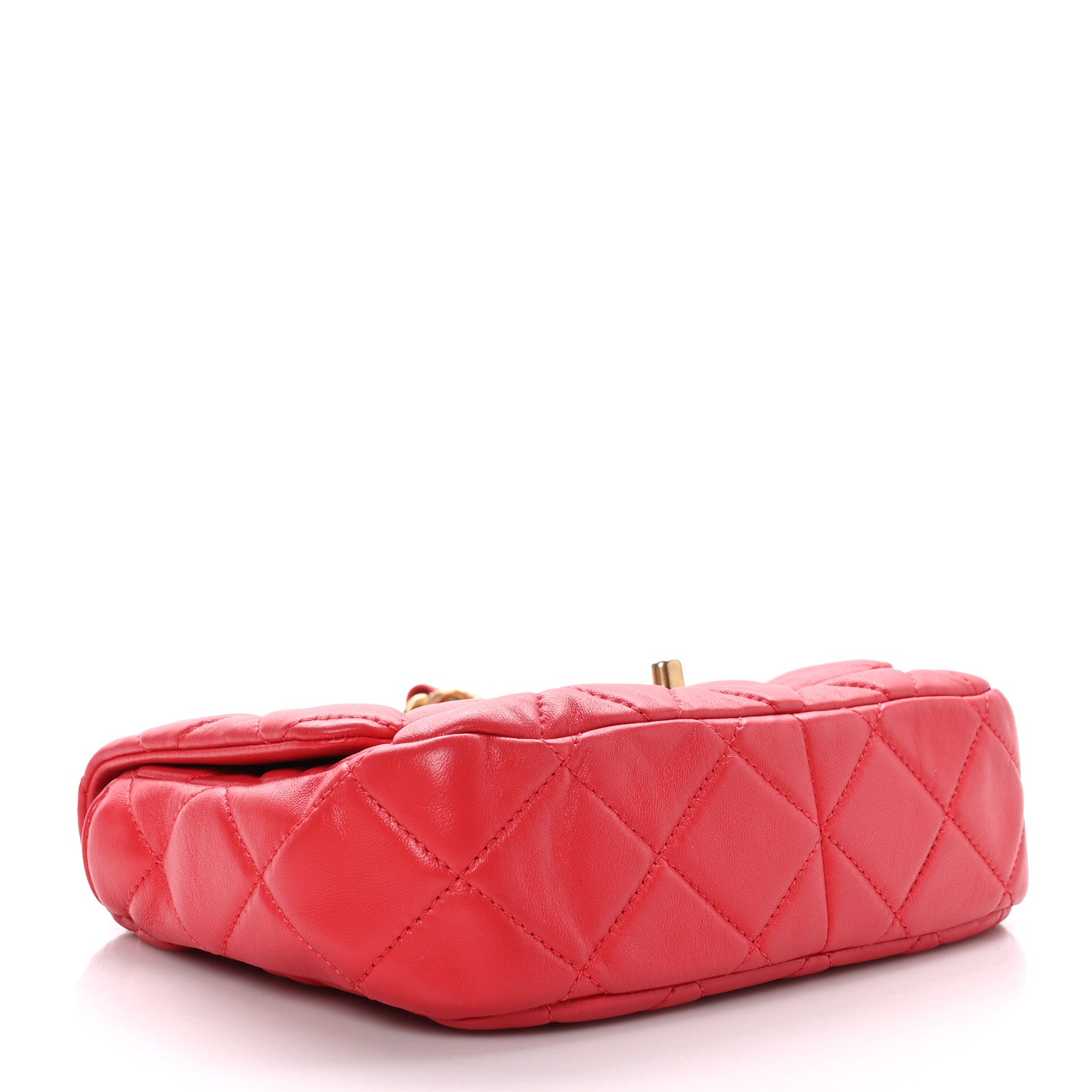 Chanel Lambskin Quilted Small Lacquered Chain Flap Red 4 of 10