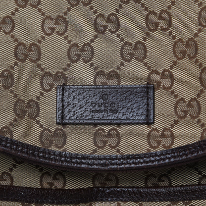 Gucci Monogram Natural Pigskin Large Diaper Bag Beige Ebony Cocoa Dark Chocolate 8 of 17