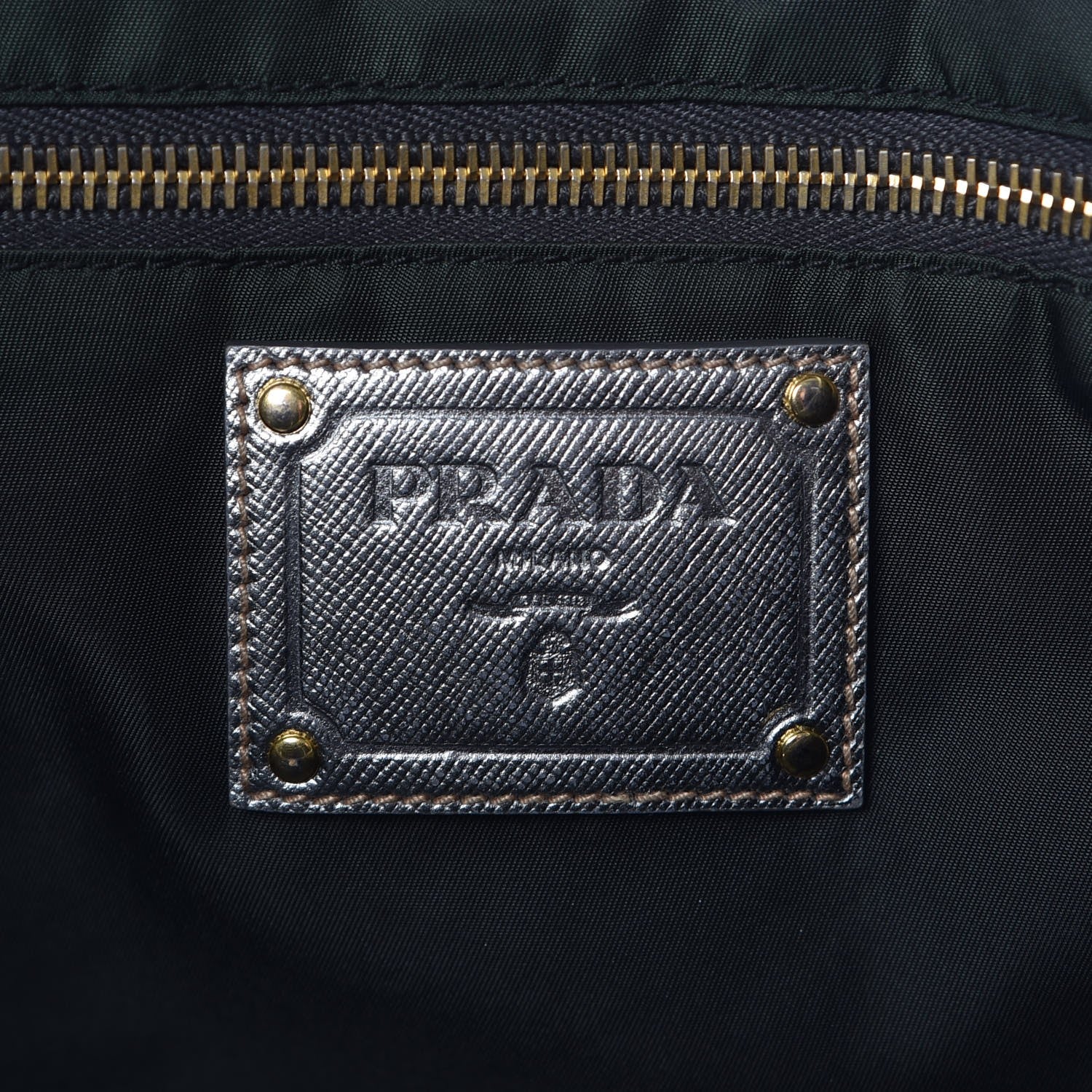 Prada Tessuto Nylon Saffiano Tote Green 6 of 15